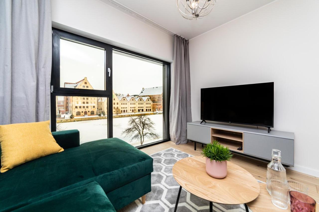 Pobookowane River View Apartments Gdaňsk Exteriér fotografie