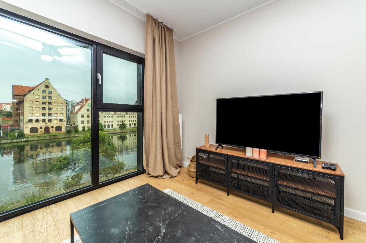 Pobookowane River View Apartments Gdaňsk Exteriér fotografie
